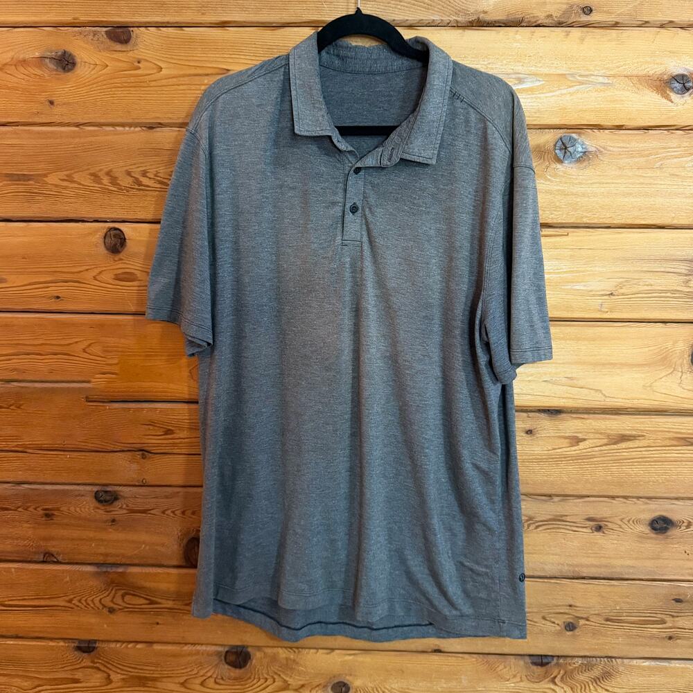 Lululemon Polo Shirt Grey Mens XL
